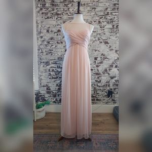 Beautiful floor length pink formal dress
